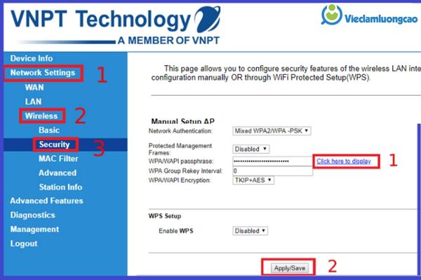 Cách đổi mật khẩu wifi tại nhà của mạng VNPT